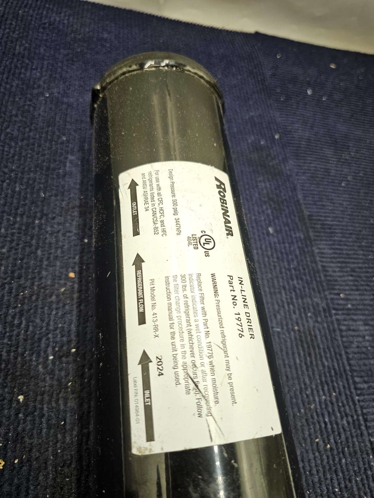 ROBINAIR 19776 Replacement Filter In-Line Drier For 17800B & 17800C