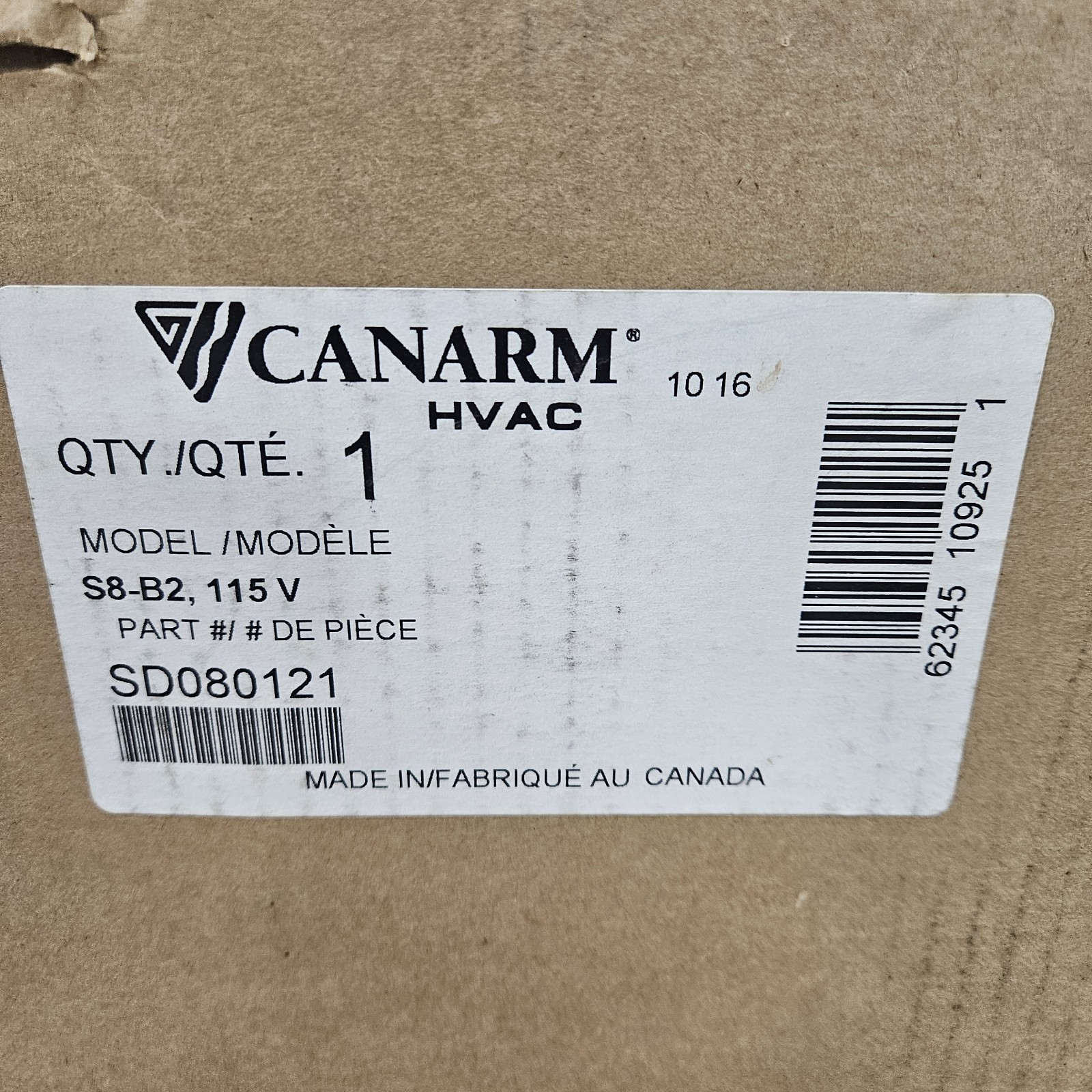 Attic fan/whole house Canarm S8-B2 115V 1A 1000-1999 CFM Explosion Proof Gray