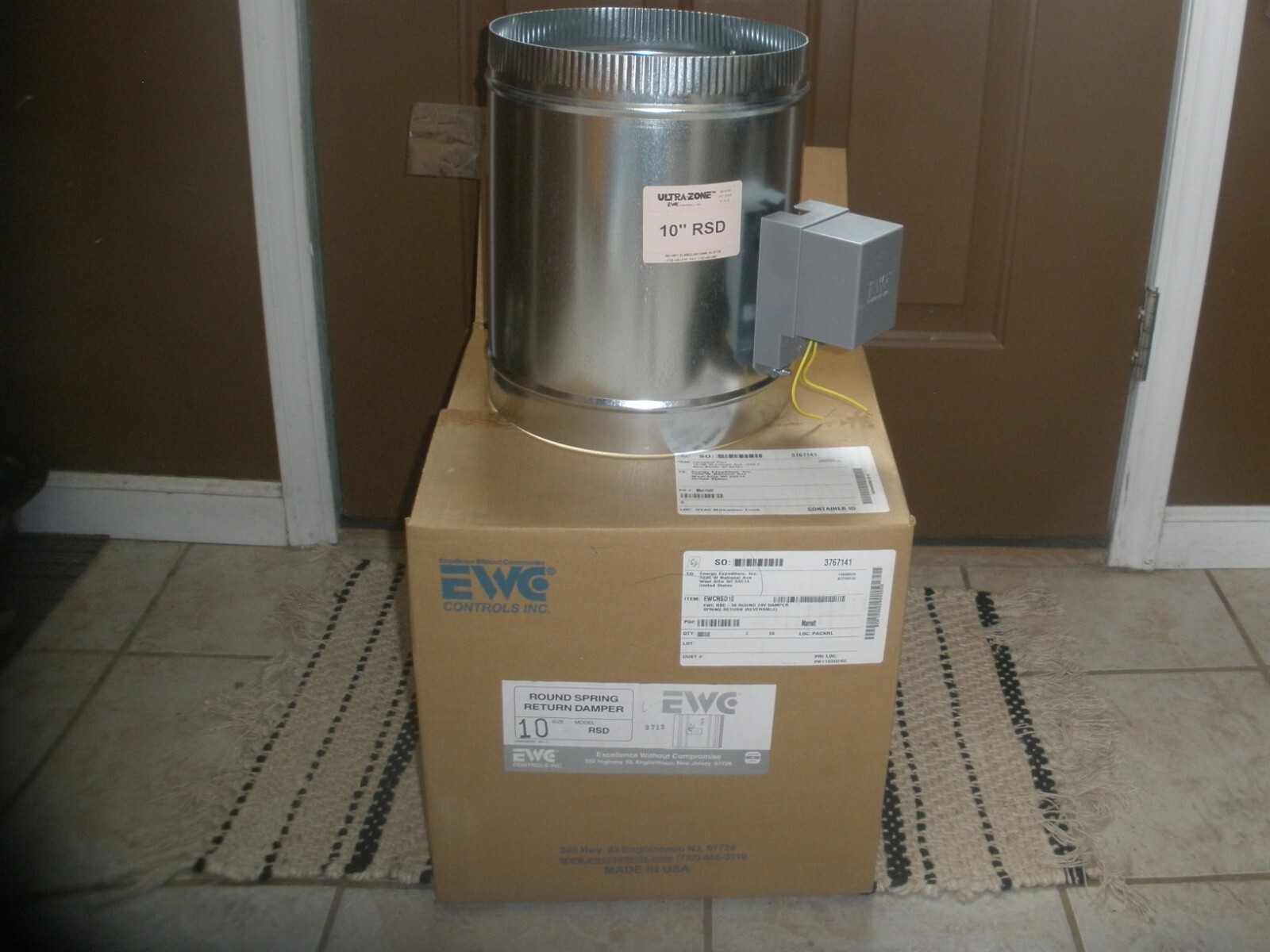EWC RSD10 ROUND SPRING RETURN DAMPER