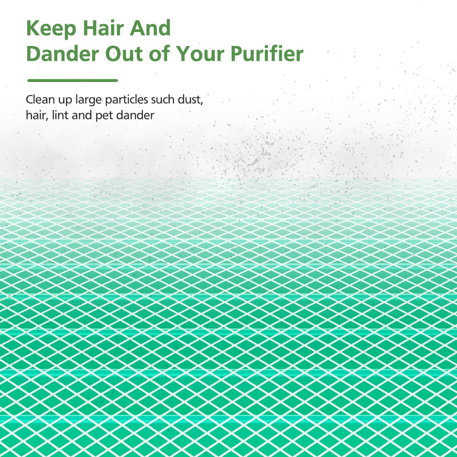 MK01 HEPA Replacement Filter Compatible Pet Dander Version – 2 Pack Green