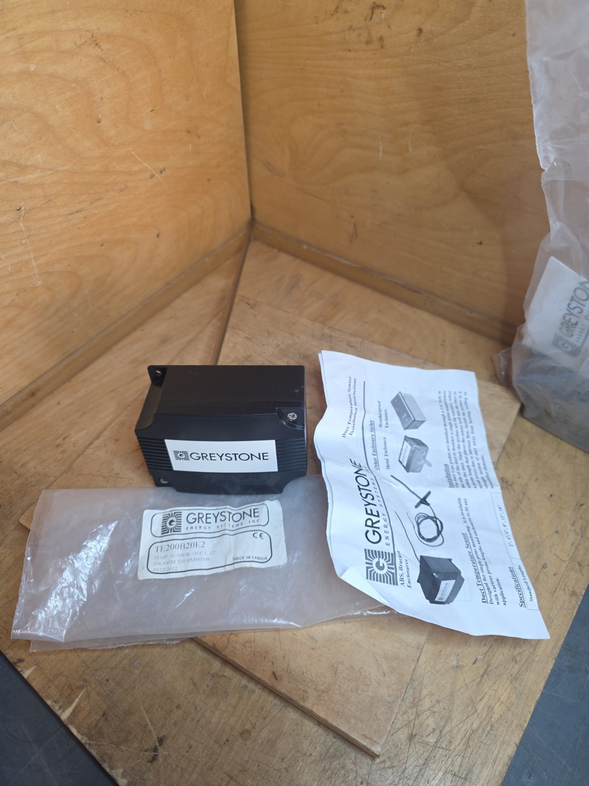 GREYSTONE TE200B20E2 temp sensor Duct 12 in, thermister