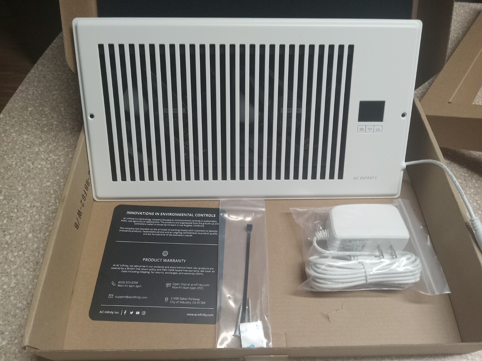 AC Infinity AIRTAP T6 Booster Fan for Registers 6″×12″ Heat & Cool (AC-RBF62-W)