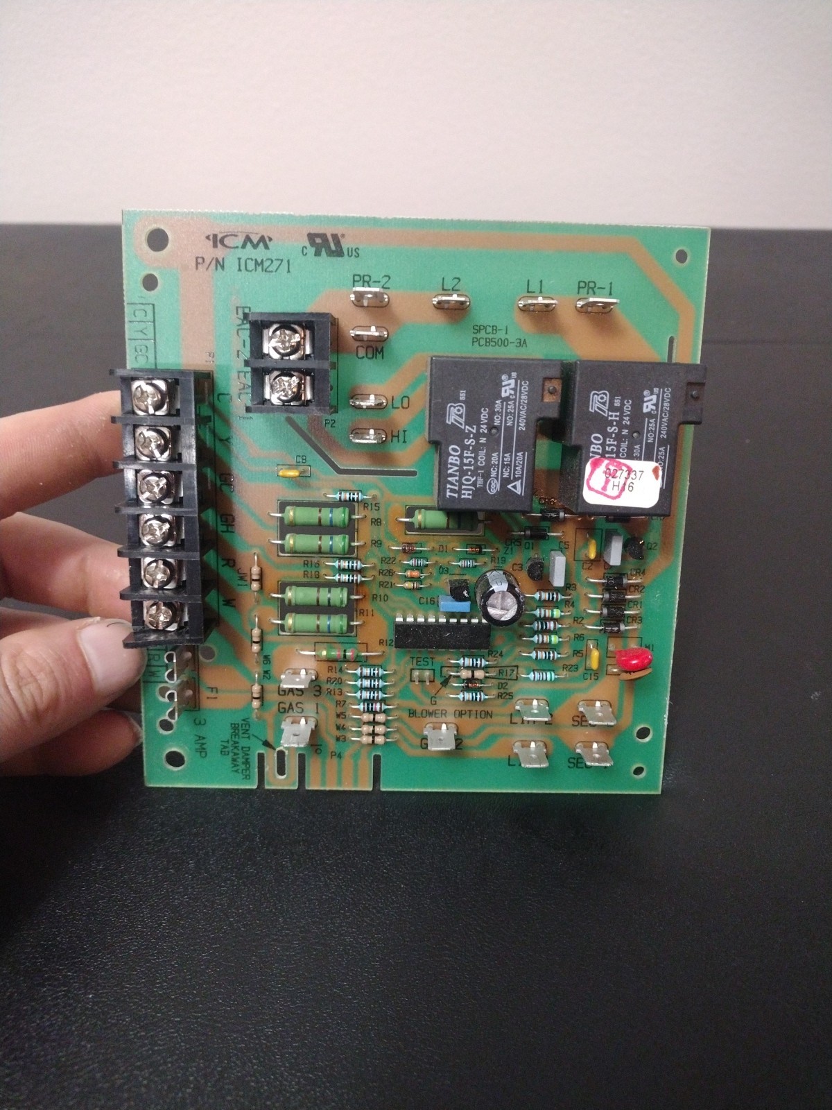 Furnace Control Board Pcb500-3A ICM271 Used AB6