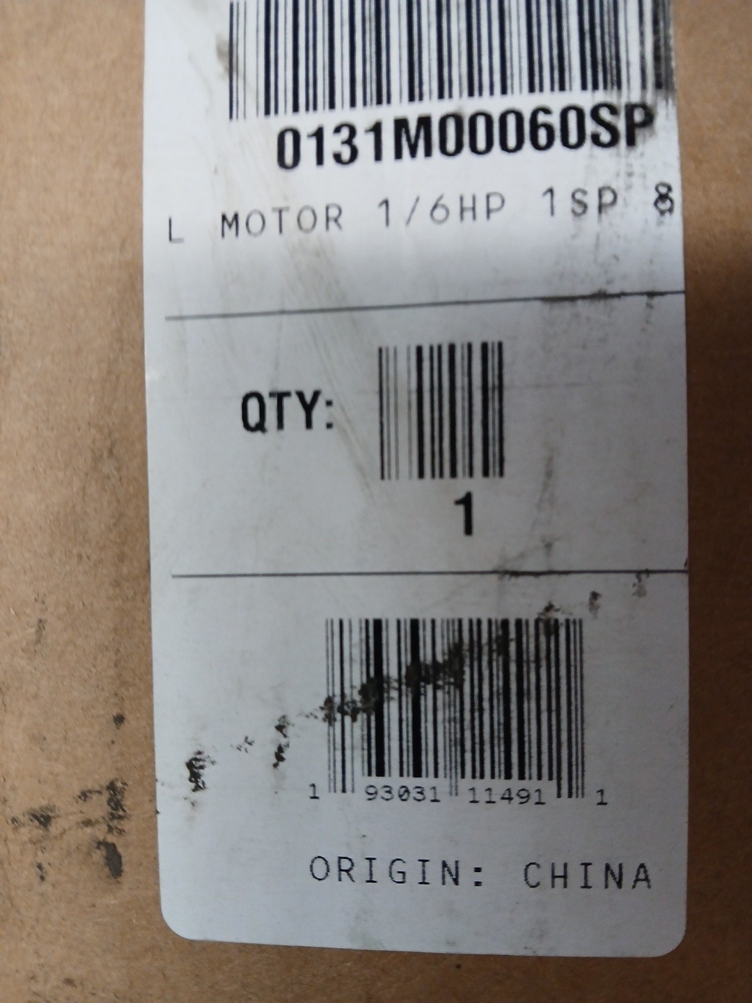 Broad Ocean 0131M00060SP Condenser Fan Motor 1/6HP 810RPM 208-230VAC(R106)