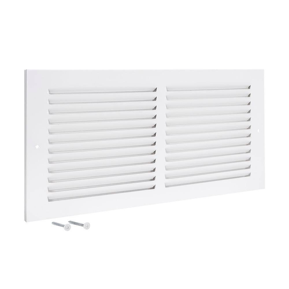 14 In. X 6 In. Steel Return Air Grille, White