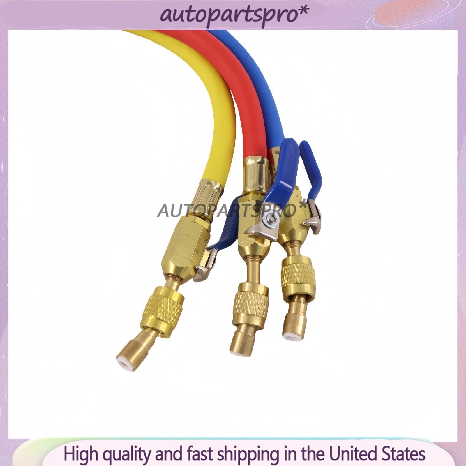 For R-410A Refrige 3Pack 29986 Plus II 1/4″ Hose with Compact Ball Valve 72″