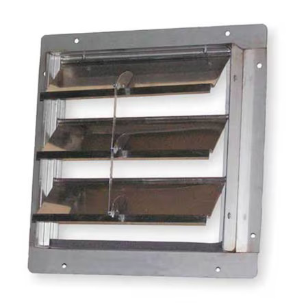 Dayton 4Fzj3 10 In 13″H-W 5 1/4″L Ss Backdraft Dampr, 10-1/2 In X 10-1/2 In,