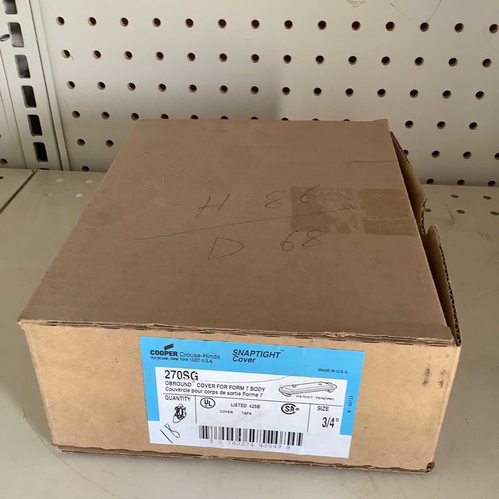 New – Crouse Hinds 270SG 3/4″ CND Body Cover – Box of 18 sold as one