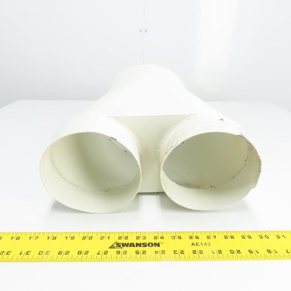 8″ OD Inlet (2) 6″ Outlet Steel Y Duct Connector 11-3/8″ OAL
