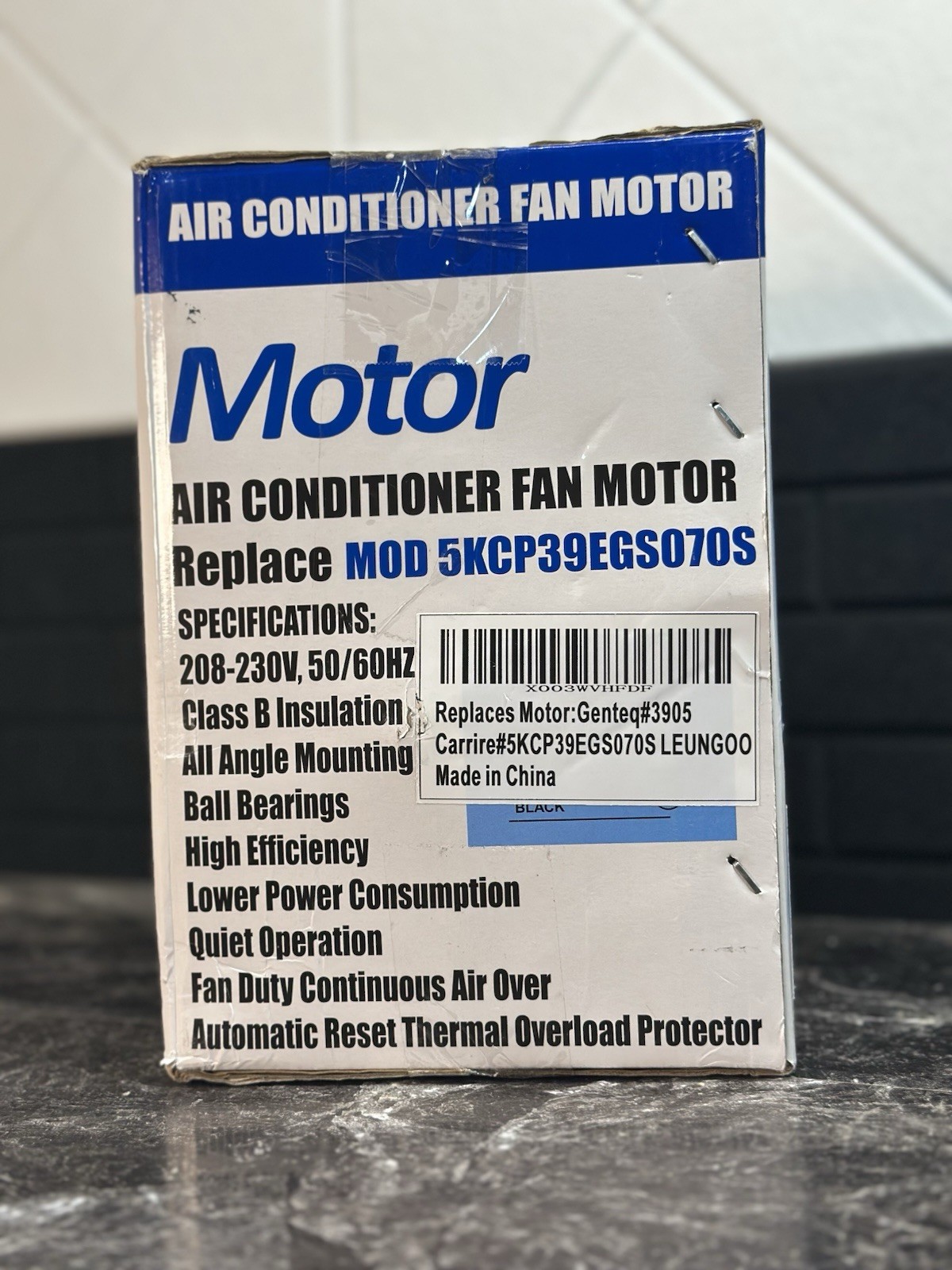 5KCP39EGS070S Condenser Motor, 208/230V, 1/4 HP 1100 RPM
