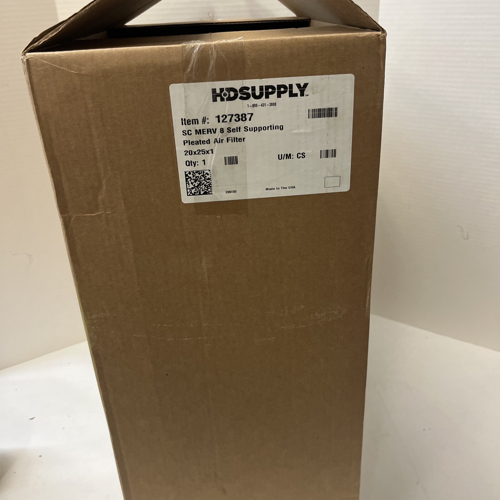 Qty = 1 Pack of 12: HD Supply MERV 8 Self Supporting Air Filters P/N 127387