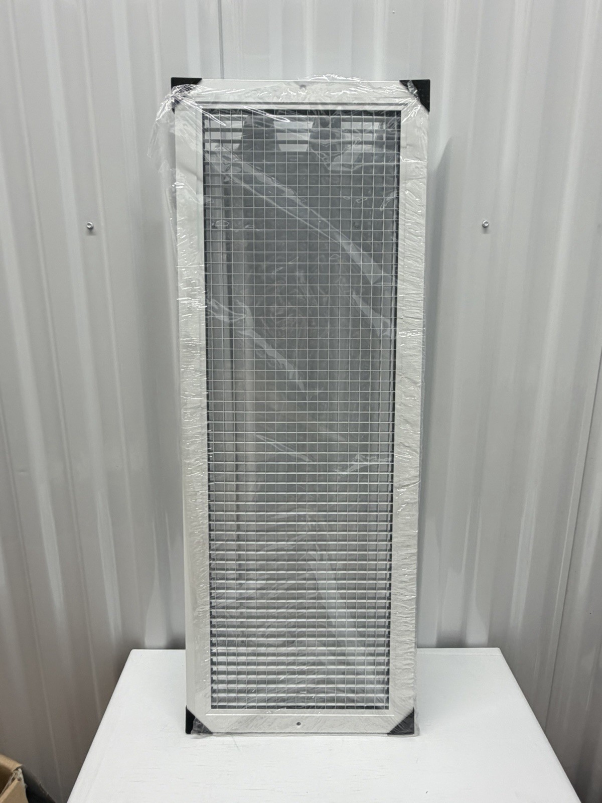 Aluminum Eggcrate Return Air Grille, 10×30 Duct Opening, High Air Flow, White
