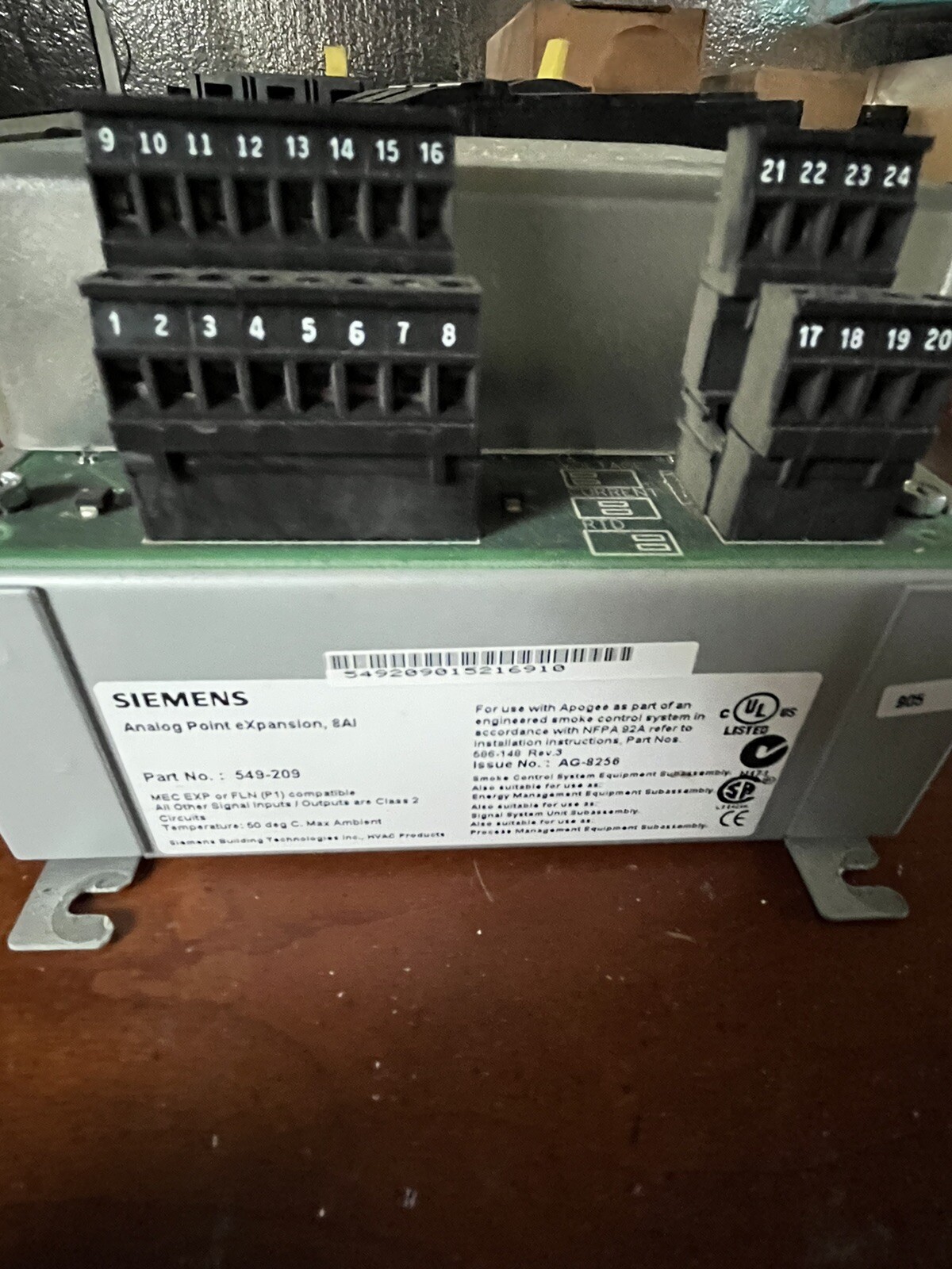 SIEMENS – APOGEE 549-209 ANALOG INPUT POINT EXPANDER