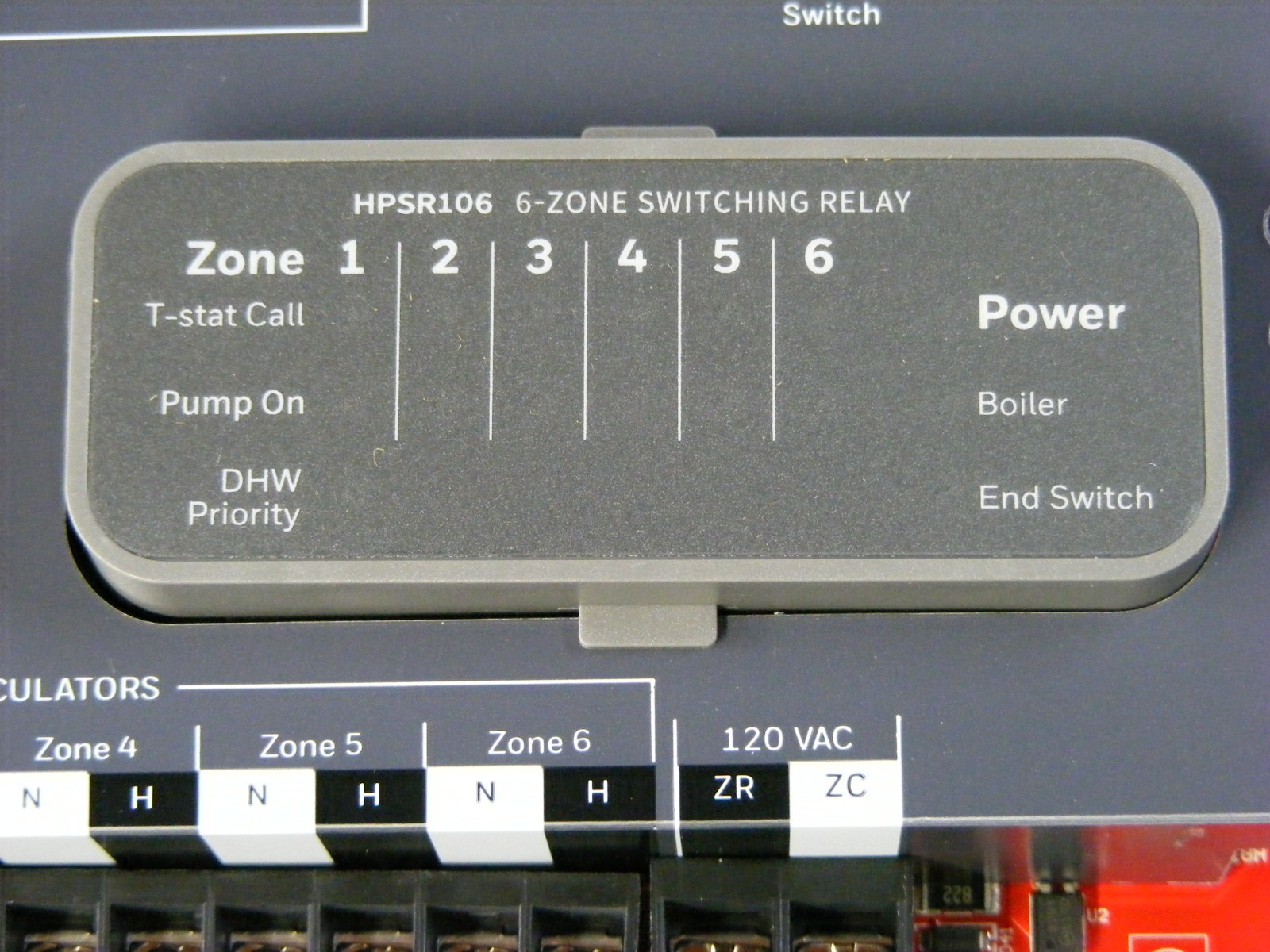 Honeywell HPSR106 Hydronic Pro 6 Zone Switching Relay Panel Heating Boiler