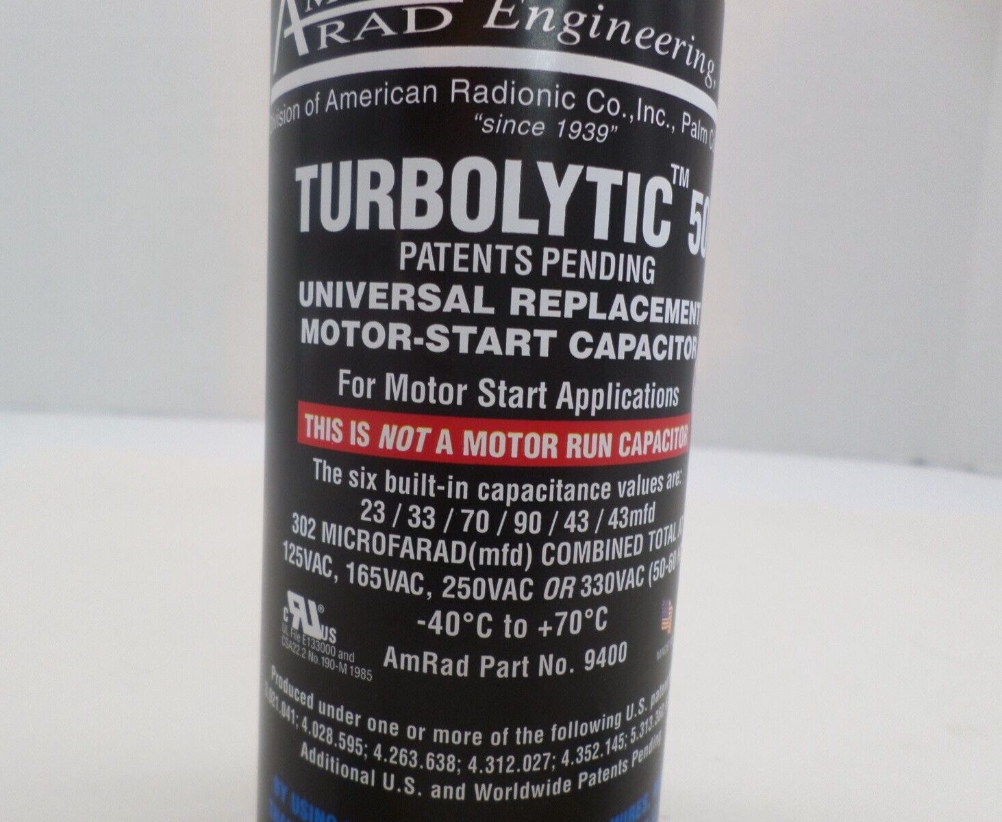 Amrad Turbolytic 50 Motor Start Capacitor No Box