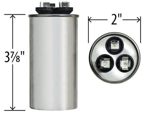 27L880 45+5 uF MFD 370 Volt VAC Round Run Capacitor Replacement for Genteq GE