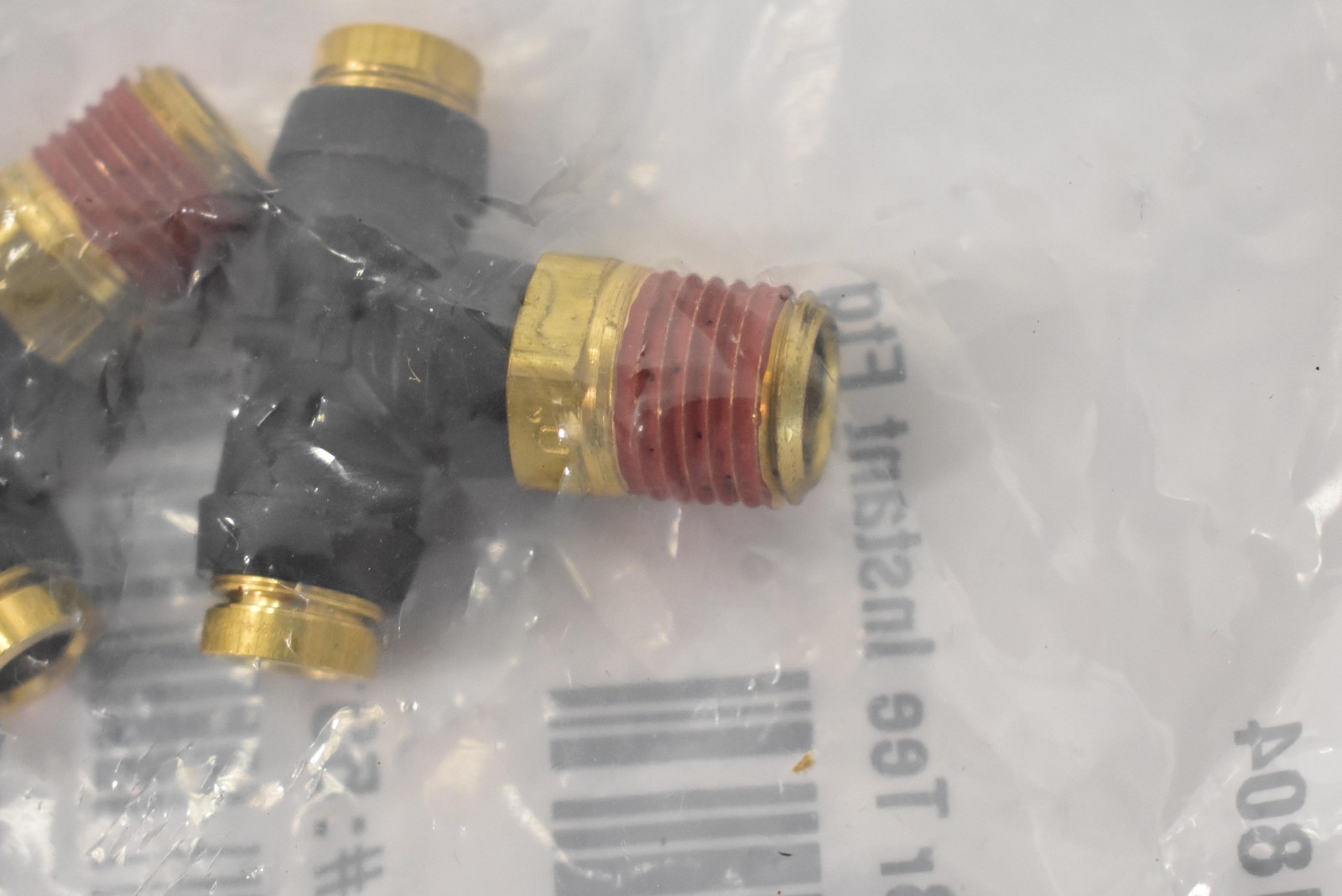 6 Lawson Products 91804 1/4 In Male Adapter 1/4X1/4 Tee Brass Black HVAC Fitting