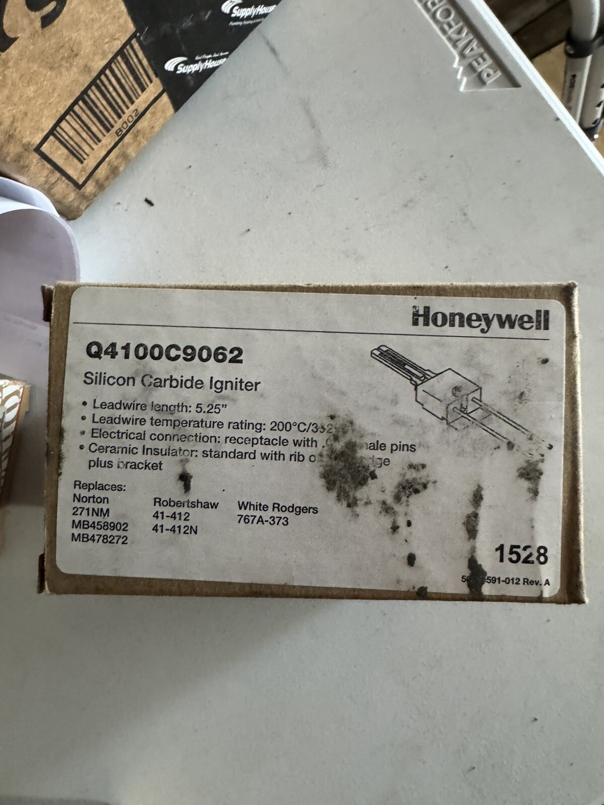 Honeywell Q4100C9062 Silicon Carbide Hot Surface Igniter Leadwire 5.25″ Temp New