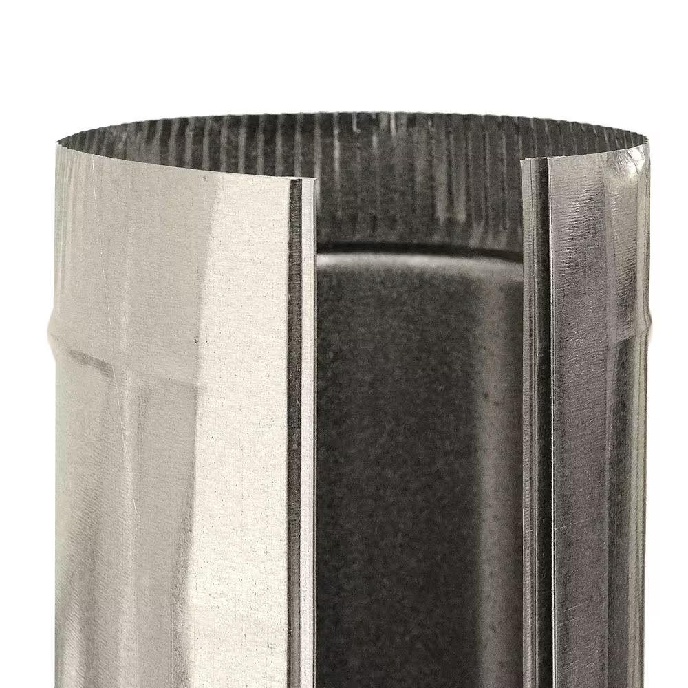 8 In. X 5 Ft. round Metal Duct Pipe