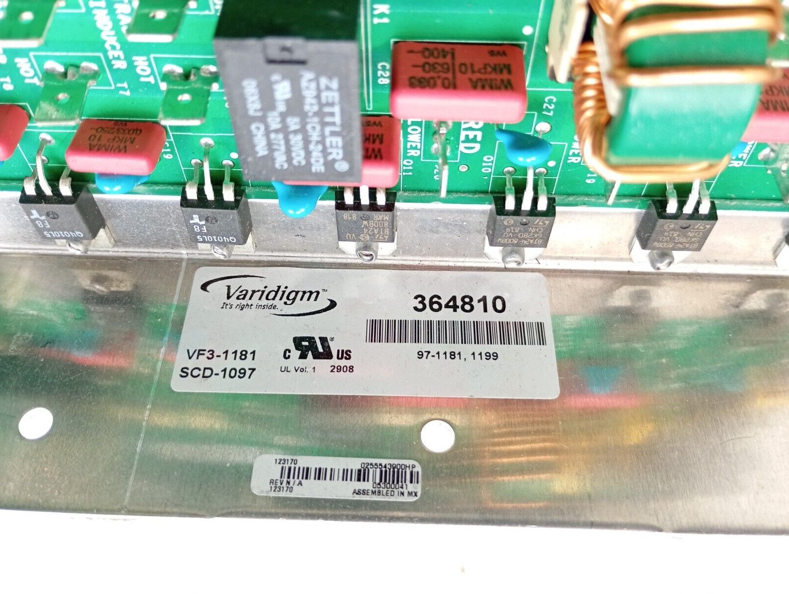 York Luxaire Varidigm 364810 Control Board VF3-1181 SCD-1097 used #D234A