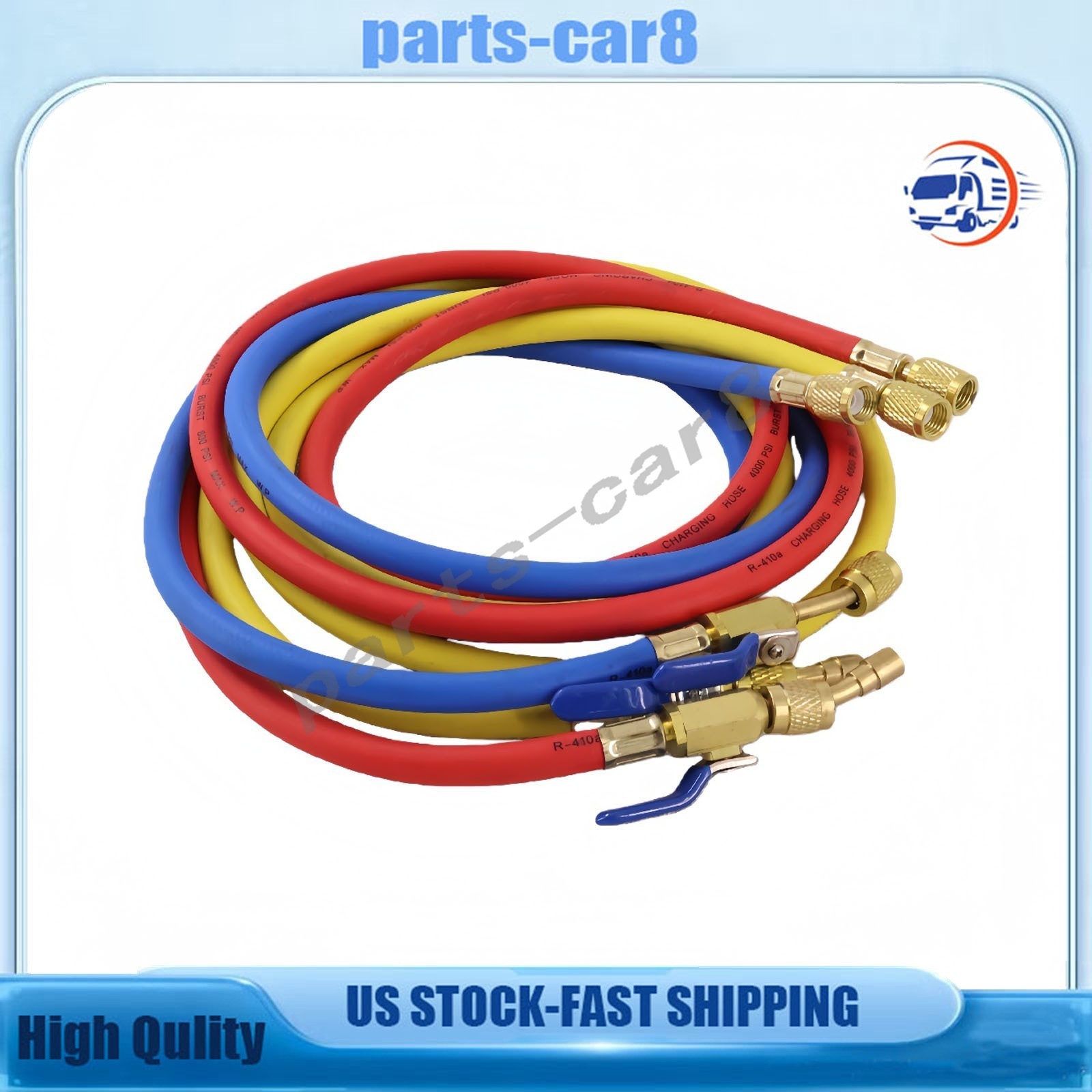 NEW 3Pack 29986 For R-410A Refrige Plus II 1/4″ Hose with Compact Ball Valve 72″