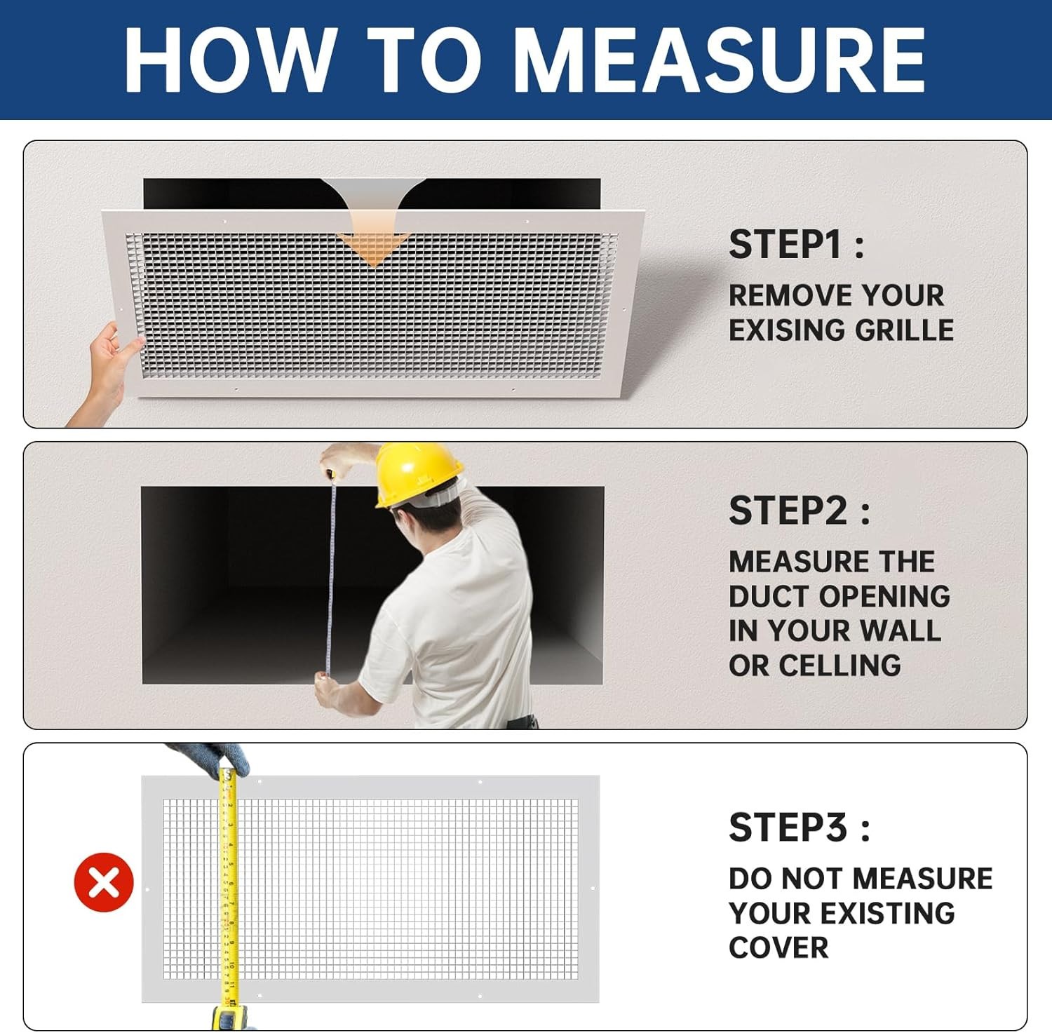14×30 (Duct Size) Aluminum Eggcrate Return Air Grille, White, HVAC Vent Cover