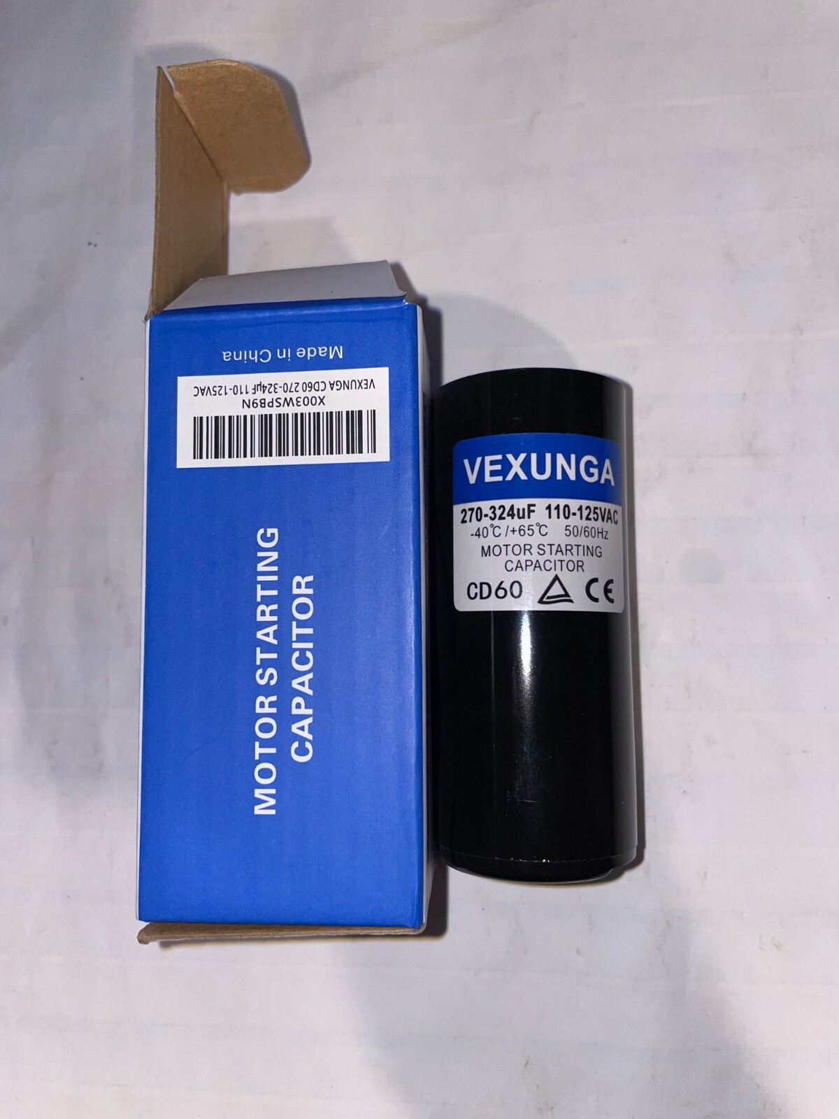Vexunga CD60 270-324uF 110-125VAC Motor Start Capacitor