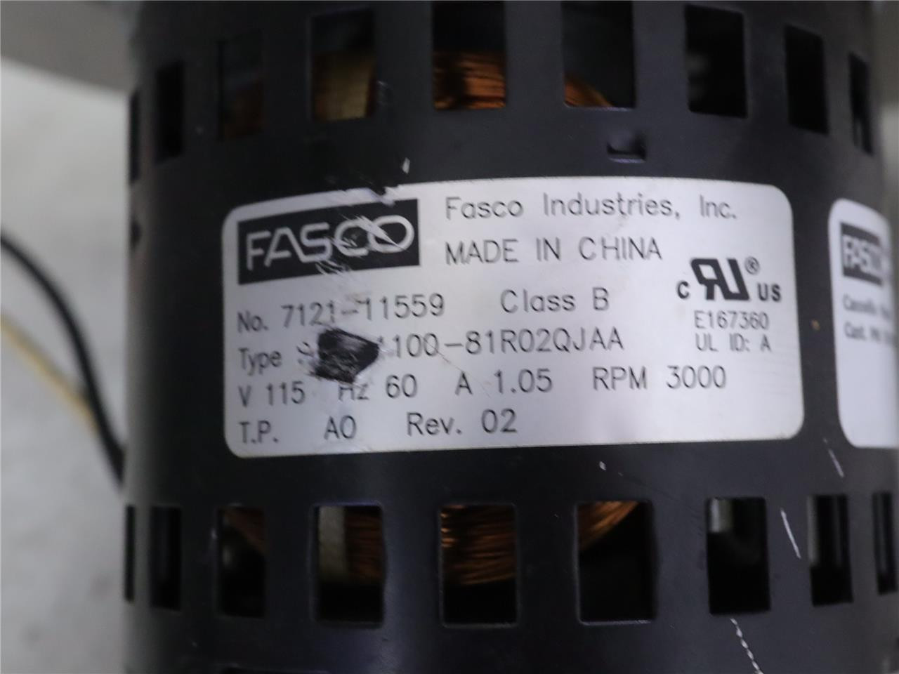 FASCO 712111559 Furnace Inducer Blower Motor Assembly 70-101087-01 702111559