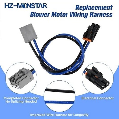 Blower Motor Wiring Harness, 14″ Blower Motor Resistor Connector Compatible with