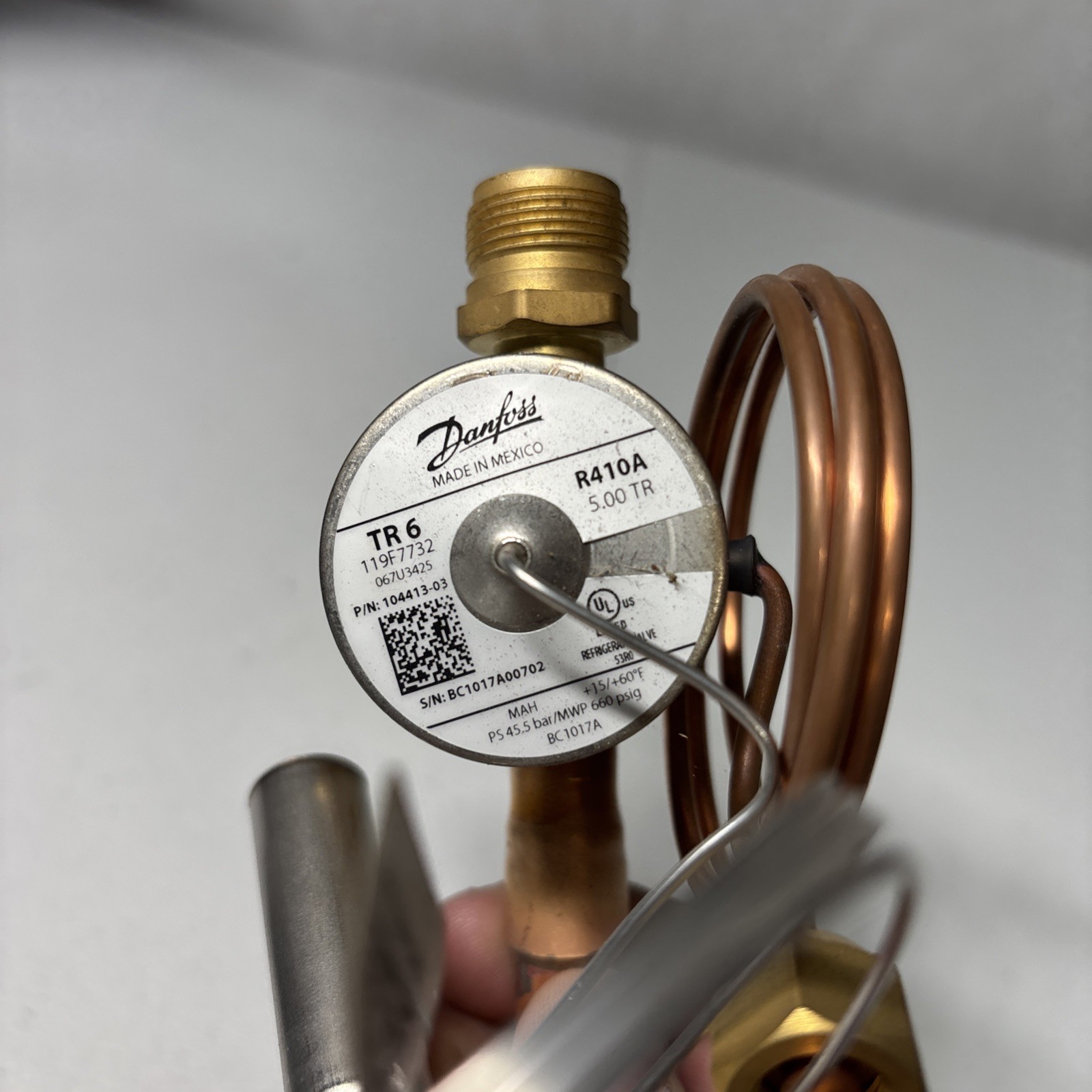 Danfoss TR6 Thermostatic Expansion Valve TXV R-410A 5 Ton 104413-03 Internal