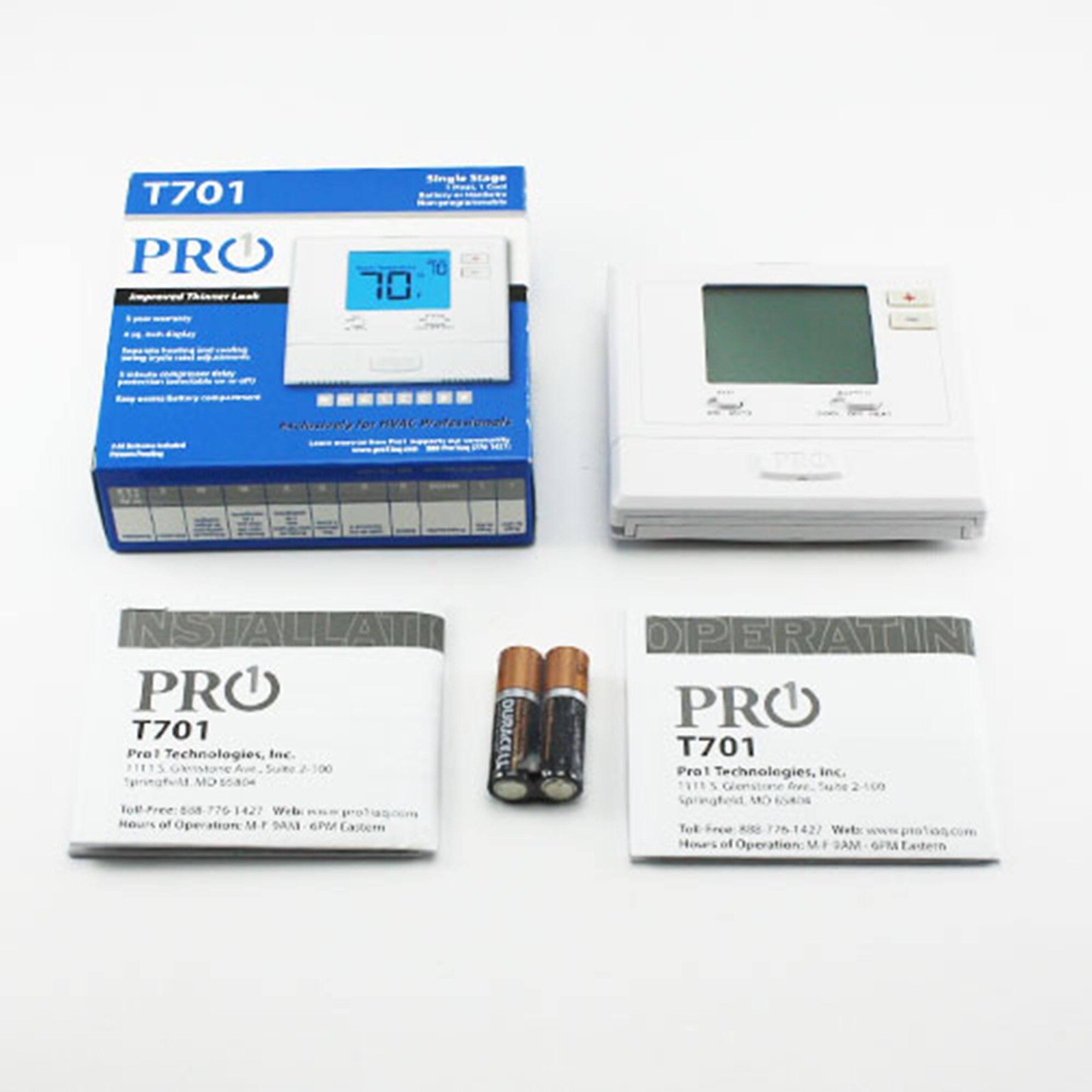 Pro1 IAQ T701 Digital Non-Programmable Thermostat (1H/1C)