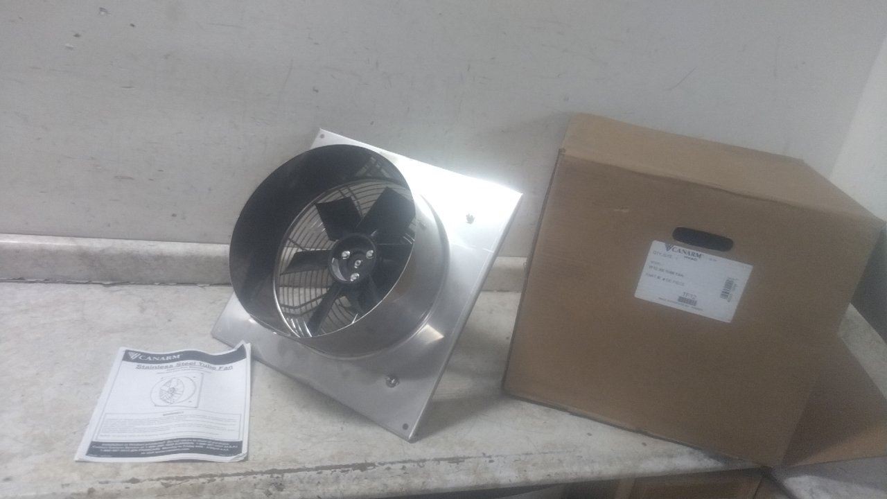 Canarm TF12 1/4 HP 115VAC 12 In Blade Diameter Exhaust Fan