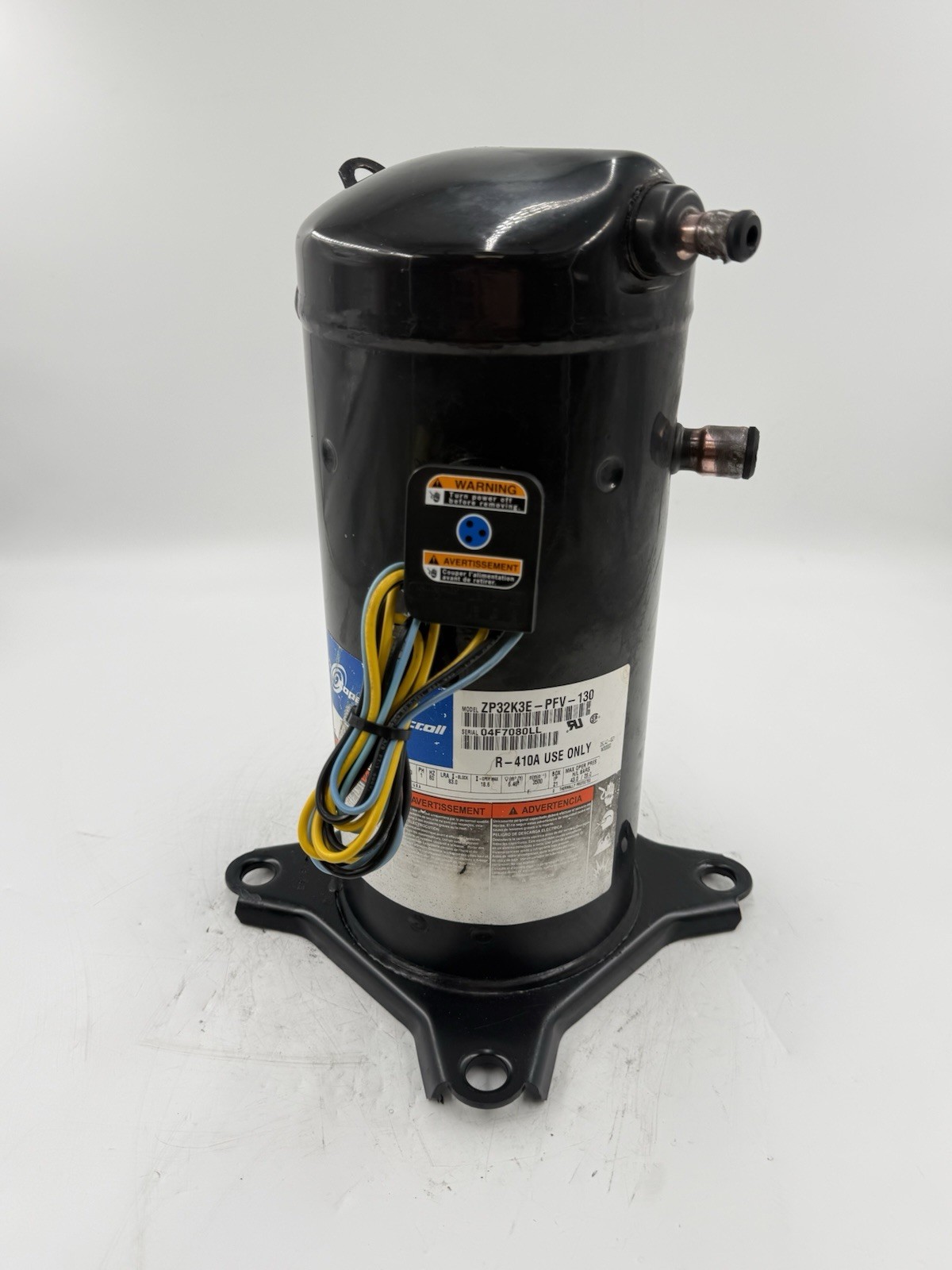 Copeland 2.5 Ton Scroll Compressor ZP32K3E-PFV-130 R410A 208/230V 1 PH #A1-29