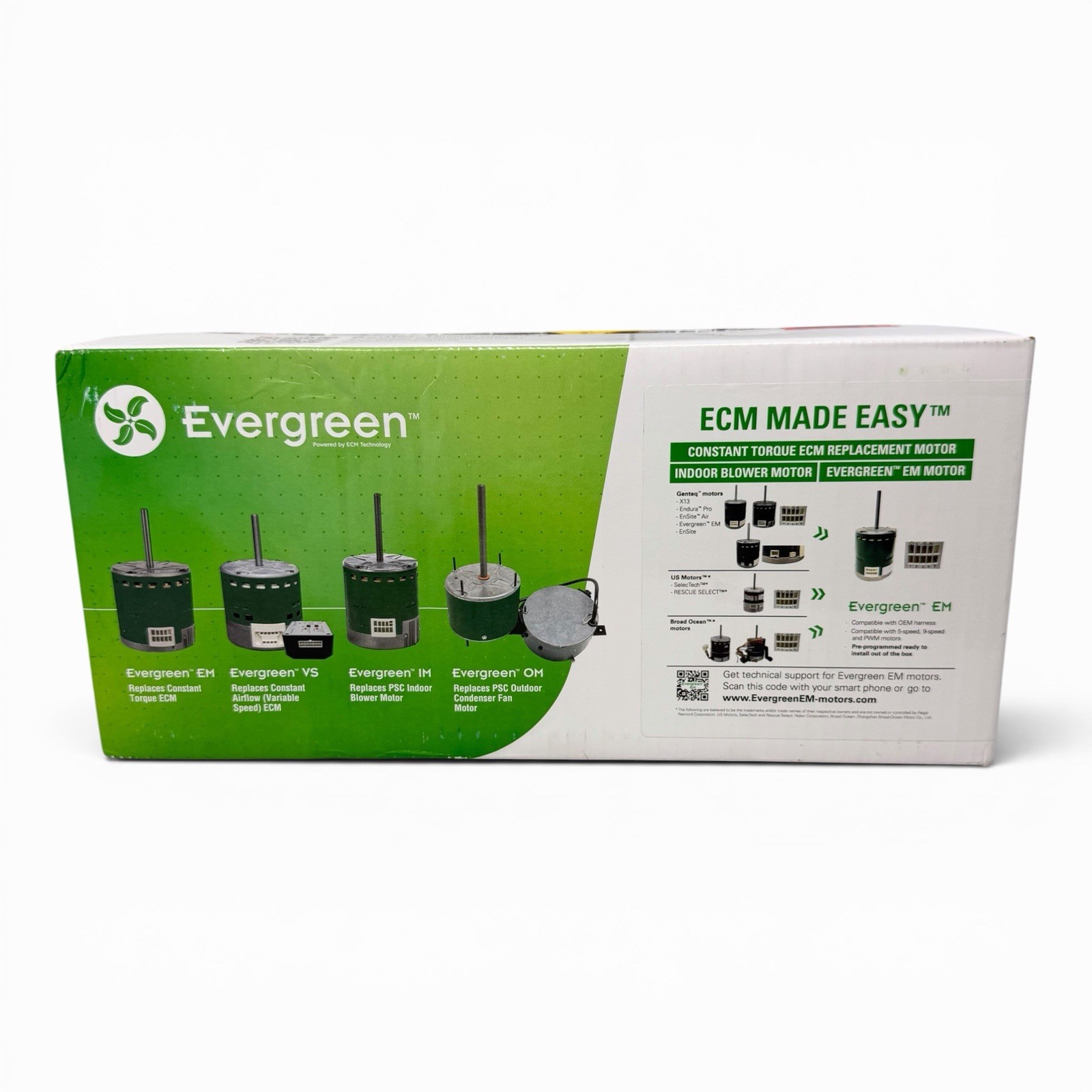 Brand New GENTEQ EVERGREEN EM 6203X INDOOR BLOWER MOTOR 1/3 HP SEALED