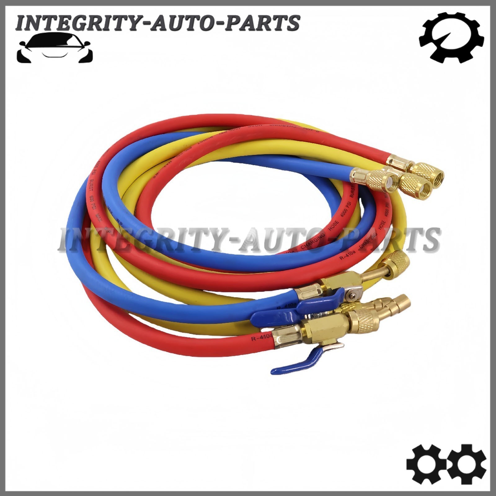3Pack 29986 Plus II 1/4″ Hose with Compact Ball Valve 72″ Fit for R-410A Refrige