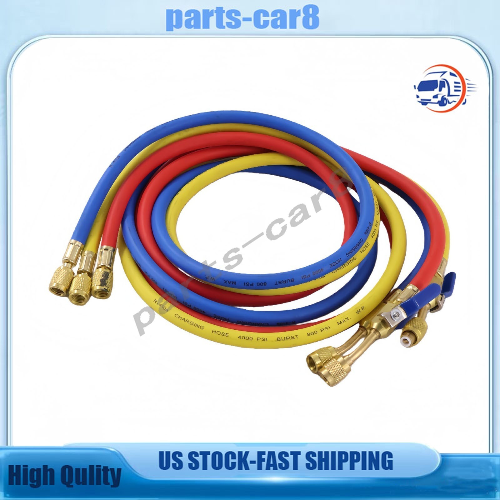 NEW 3Pack 29986 For R-410A Refrige Plus II 1/4″ Hose with Compact Ball Valve 72″