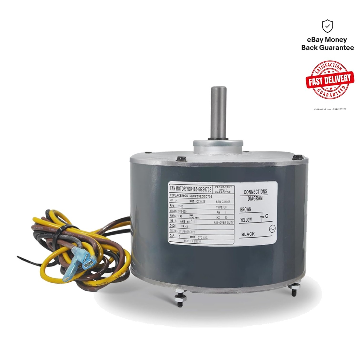 OEM Standard 1/4 HP Condenser Fan Motor 208-230V – Excellent After-Sales Support