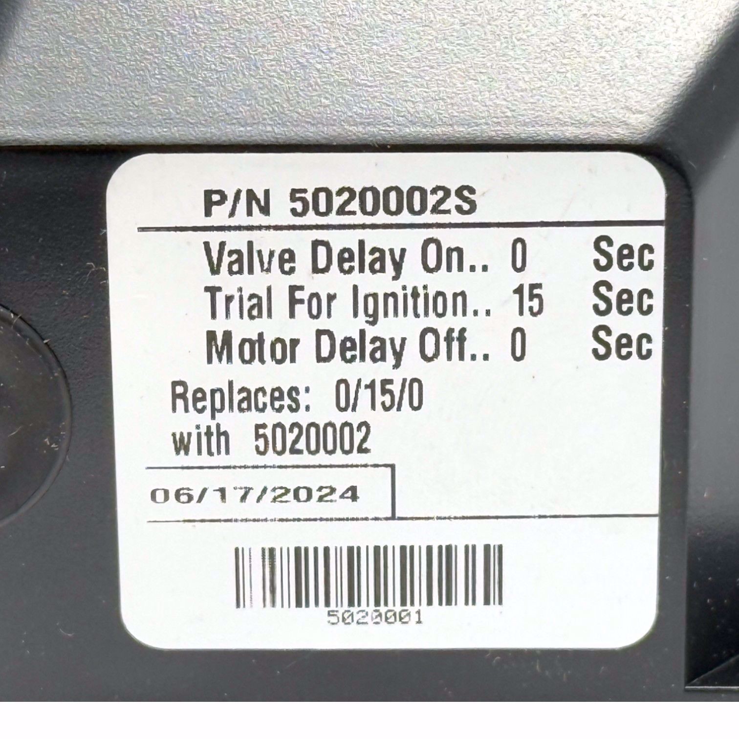 CARLIN 5020002S 50200-02 15 Sec.Interrupted Duty Control with Alarm Contacts