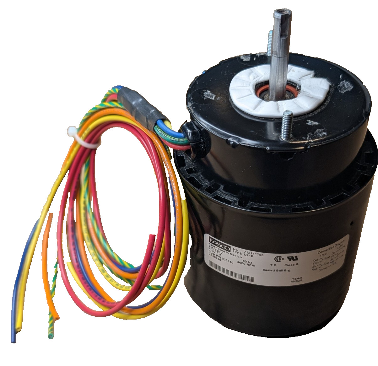 Fasco 7121-11796 U21B 115/230V 3000 RPM TEAO Blower Motor
