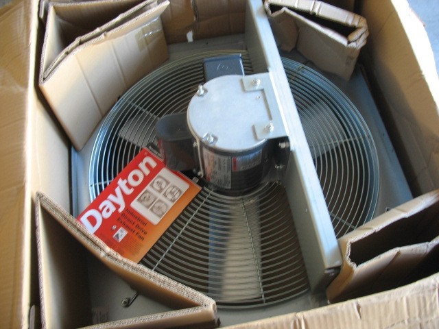 Dayton Exhaust Fan, Direct Drive 20″ blade, Alum, 115/230V 10D967 10D967D -NEW-