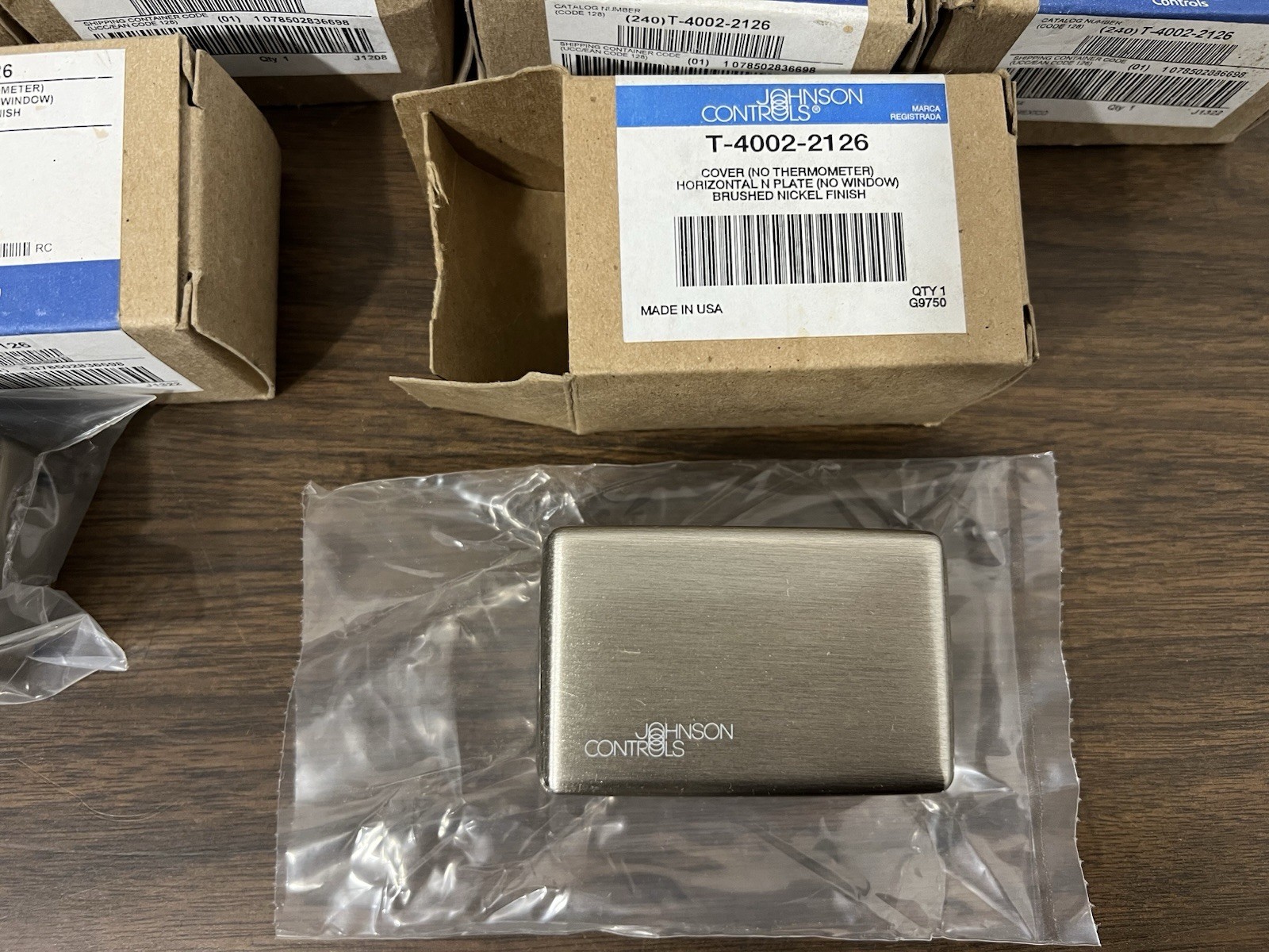 JOHNSON CONTROLS T-4002-2126 Thermostat Cover brushed Nickel ( PRICE FOR 1 UNIT