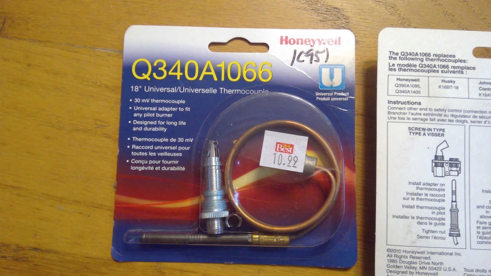 New Resideo Lot Of 2 Q340A1066 18″ Universal Thermocouple 30 mV Thermocouple