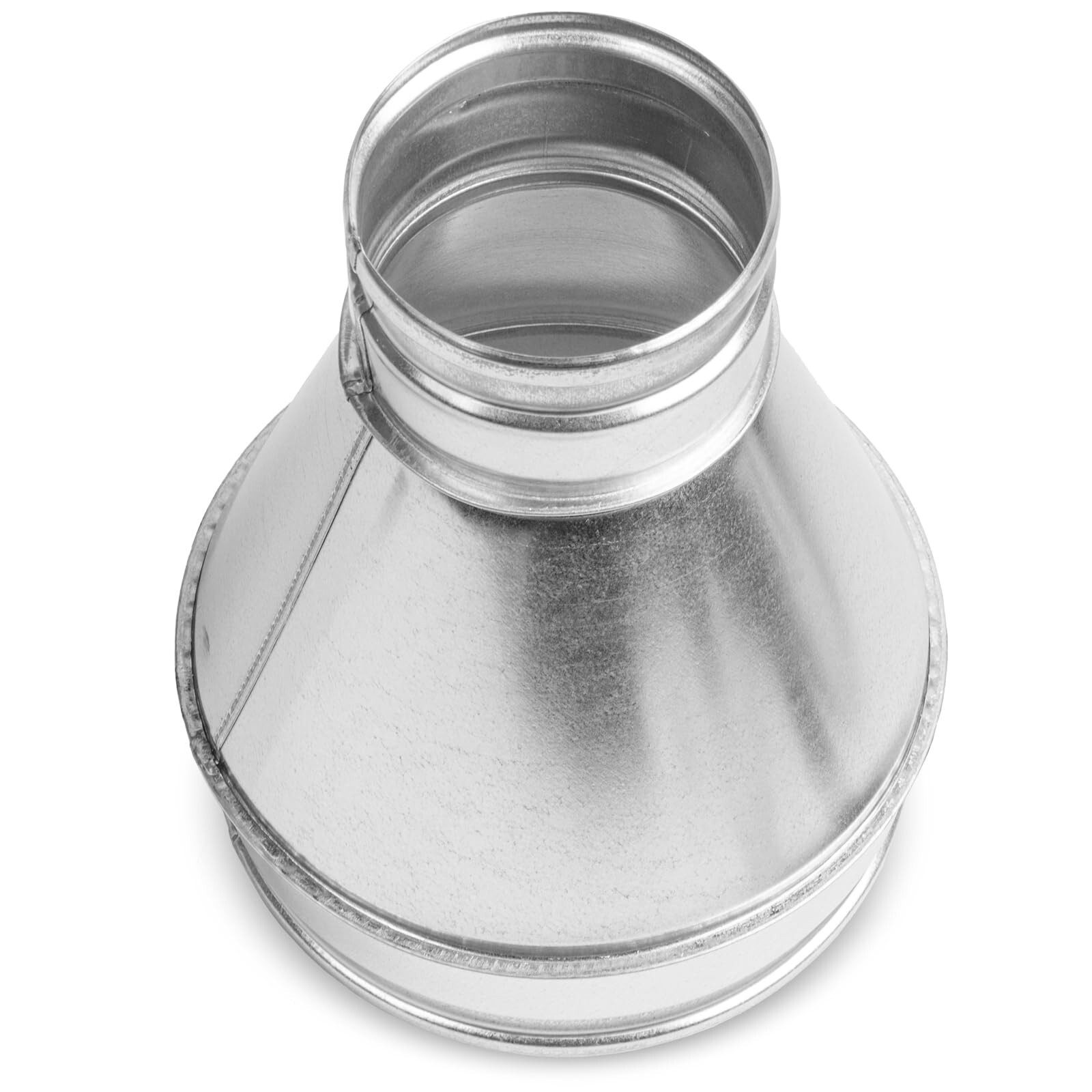 8″ to 4″ Inch Ventilation Duct Reducer – Galvanized Steel Round Connector – D…