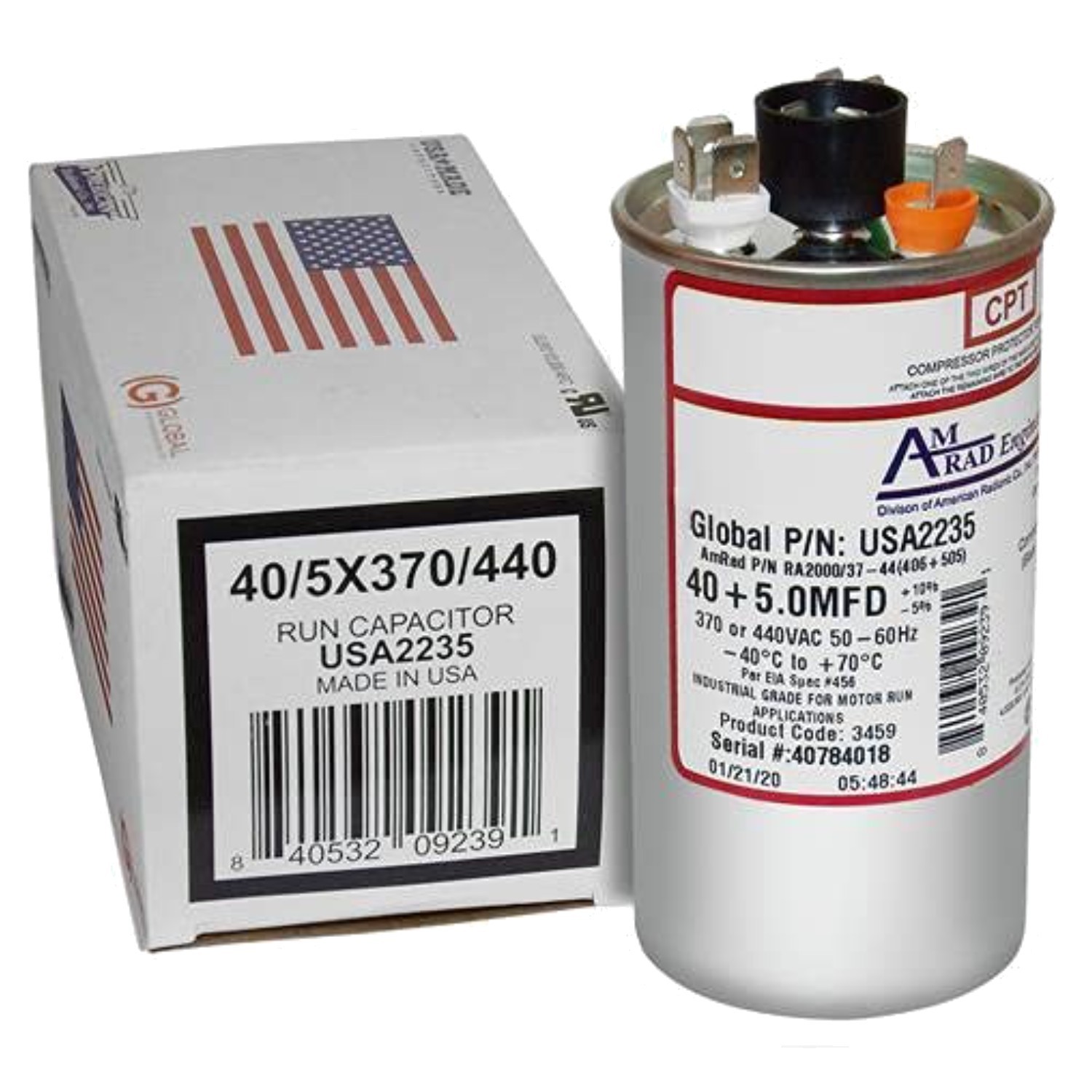 Goodman 40 + 5 uf / Mfd Dual Capacitor