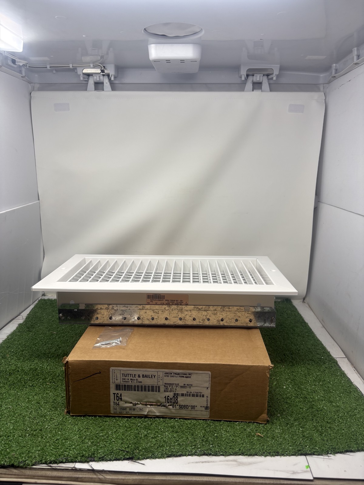 Tuttle & Bailey T64 16×8 White HVAC Supply Air Ceiling Wall Diffuser Vent Grille
