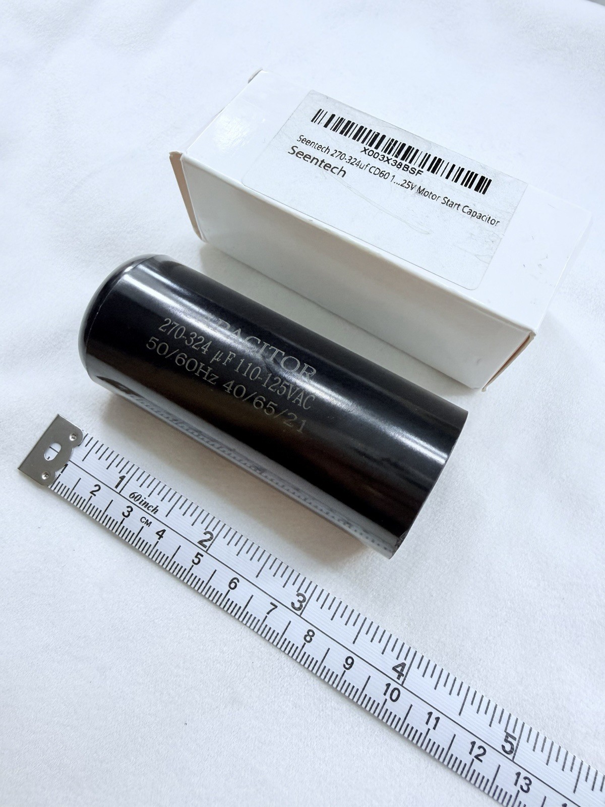 Seentech CD60 Motor Start Capacitor 270-324uF 110-125VAC