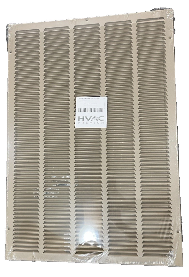 20″ X 30″ Floor Grille – Fixed Blades Return Air Grill – Brown