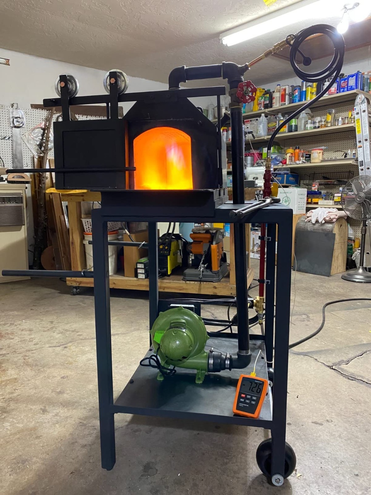 110V 250W Forge Blower Fan, 125 CFM Blacksmithing Air Blower