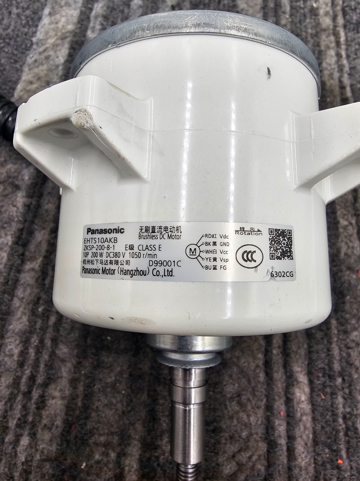 Panasonic ZKSP-200-8-1 Air Conditioning Brushless DC Motor EHTS10AKB 380V 200W