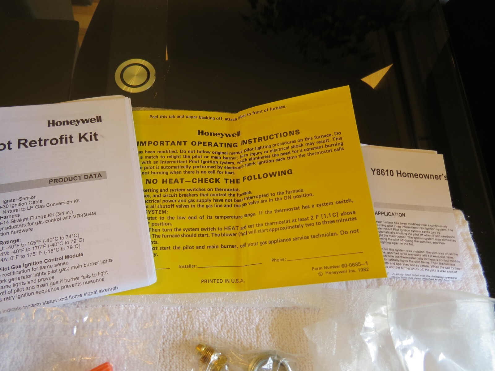 NEW HONEYWELL Y8610U6006 UNIVERSAL INTERMITTENT PILOT IGNITION CONVERSION KIT